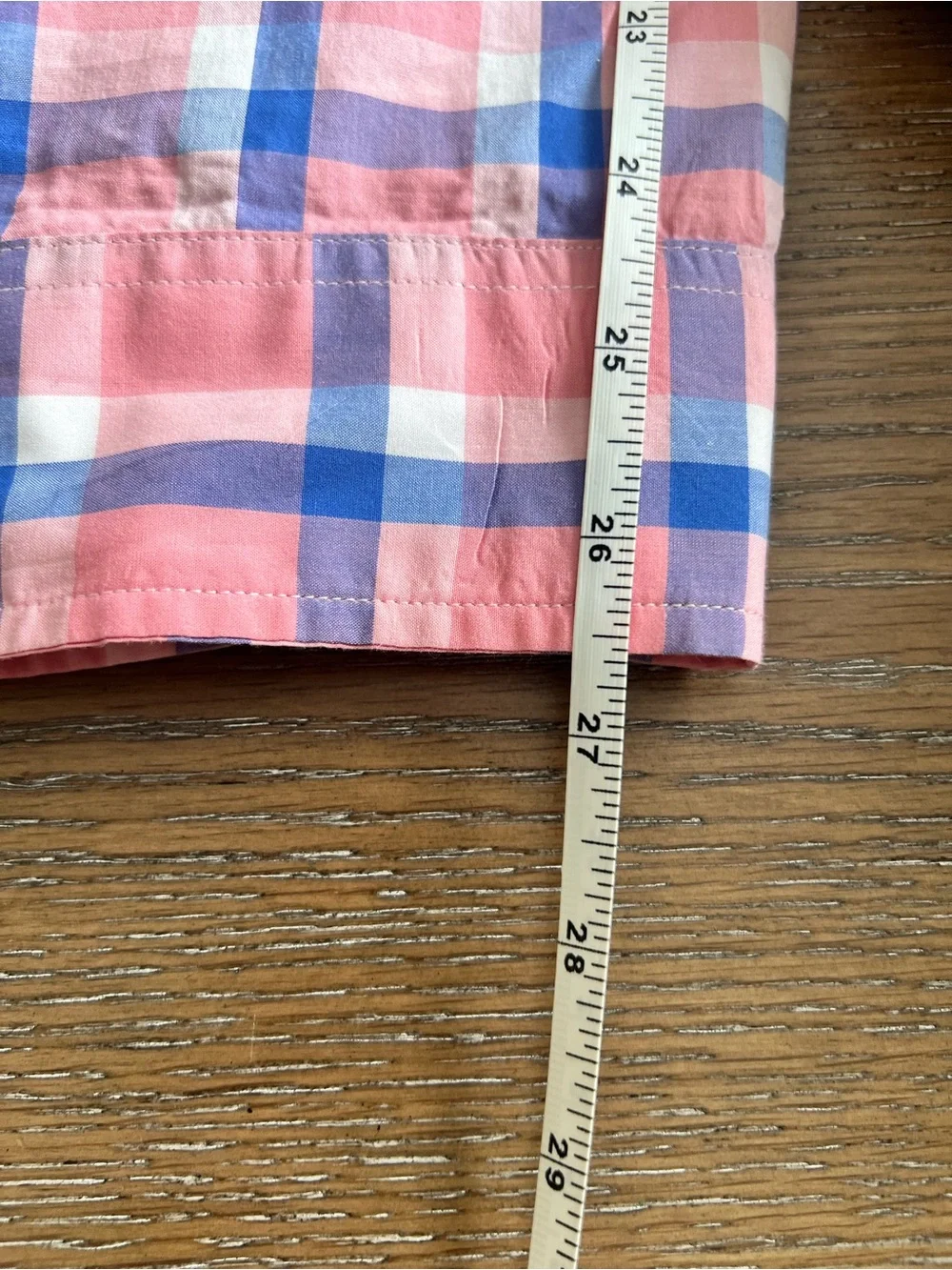 J Crew Men's Pink & Blue Plaid Cotton Poplin Button-Down Shirt Size XL